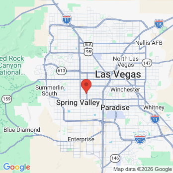 Map to SunRise Dental office in Las Vegas, NV