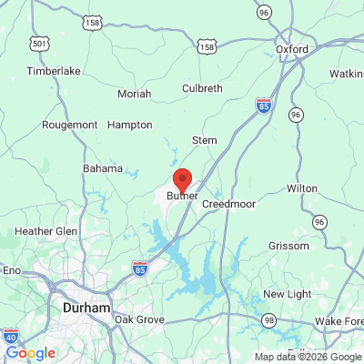 Map to  office in Butner, NC