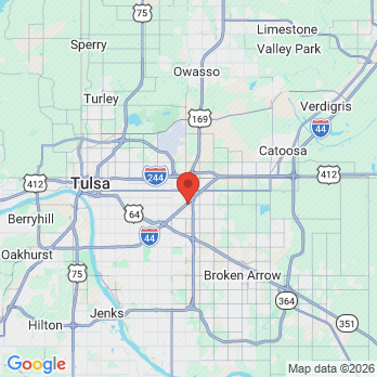 Map to Shortline Dental office in Tulsa, OK