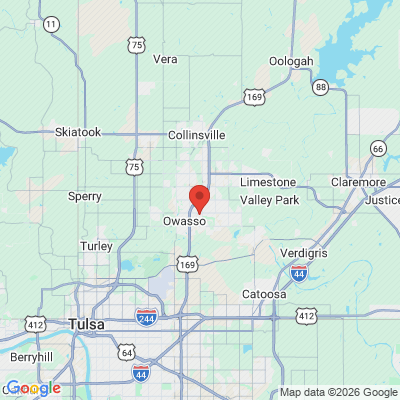 Map to  office in Owasso, OK