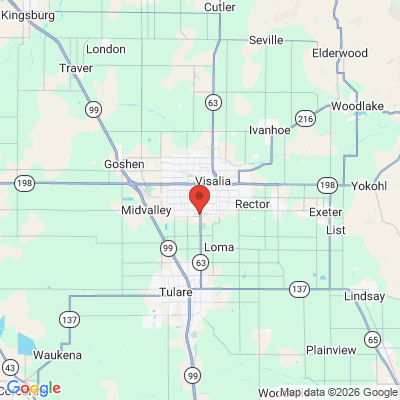 Map to  office in Visalia, CA