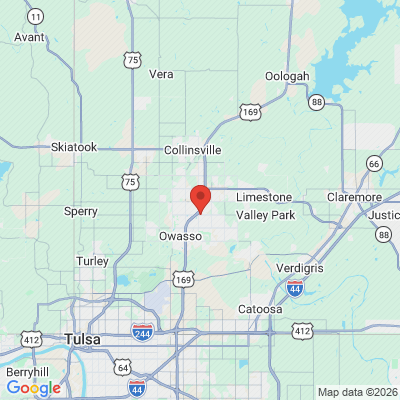 Map to  office in Owasso, OK