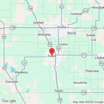 Map to  office in Tulare, CA