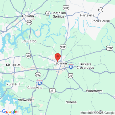 Map to  office in Lebanon, TN