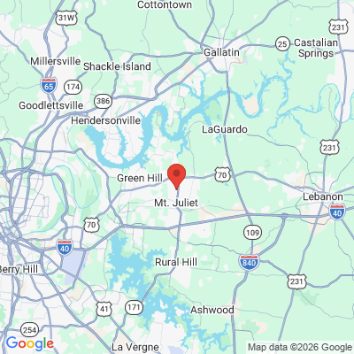 Map to  office in Mount Juliet, TN