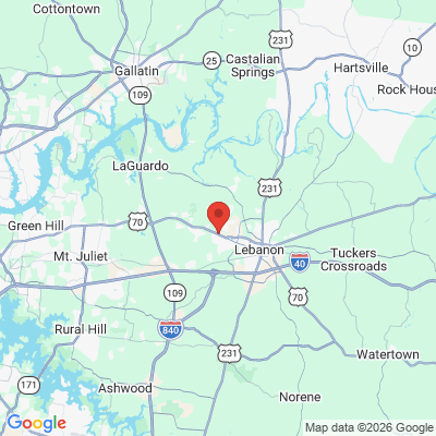 Map to  office in Lebanon, TN