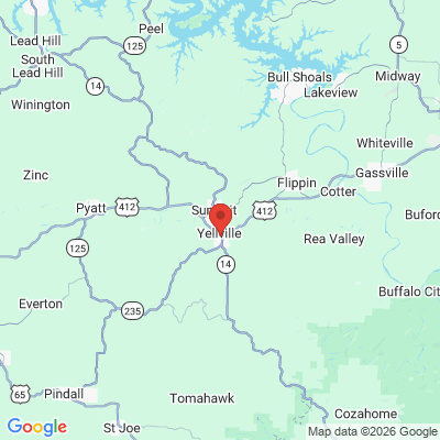 Map to  office in Yellville, AR