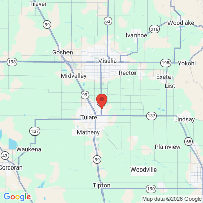 Map to  office in Tulare, CA