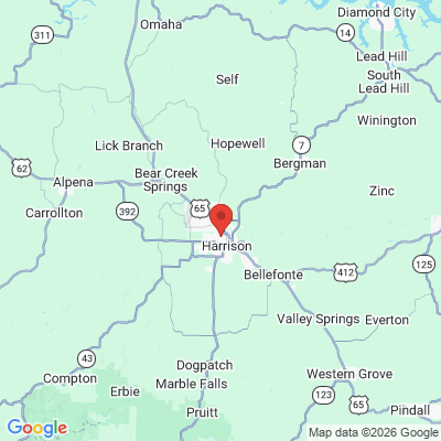 Map to  office in Harrison, AR