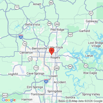 Map to  office in Rogers, AR
