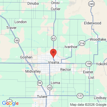 Map to Kids2Dentist (V) office in Visalia, CA