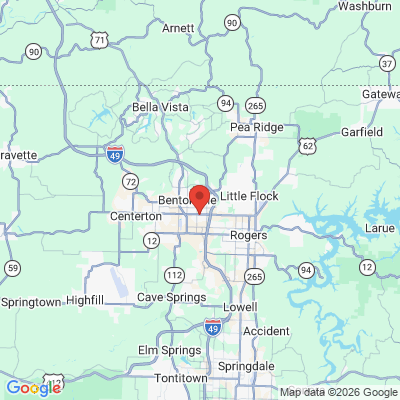 Map to  office in Bentonville, AR