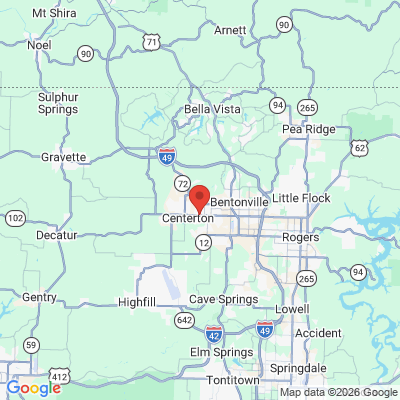 Map to  office in Centerton, AR