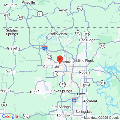 Map to  office in Bentonville, AR