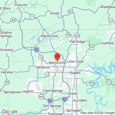 Map to  office in Bentonville, AR