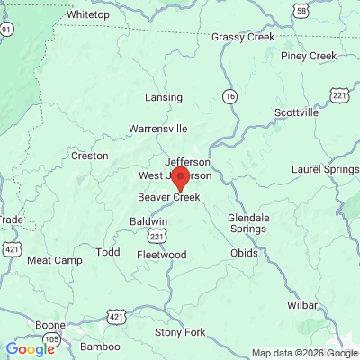 Map to  office in West Jefferson, NC