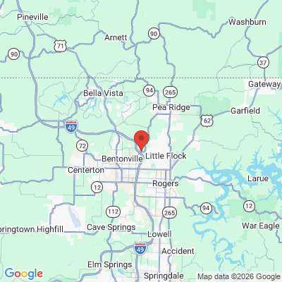 Map to  office in Bentonville, AR