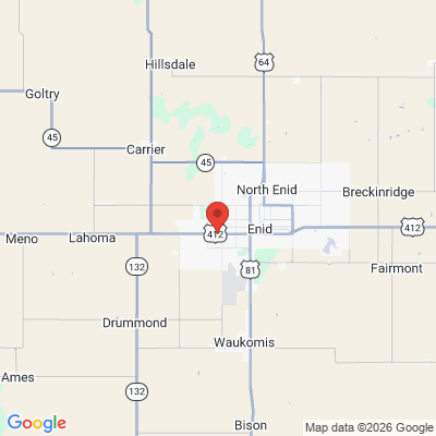 Map to  office in Enid, OK