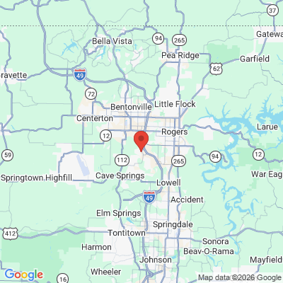 Map to  office in Rogers, AR
