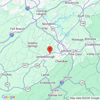 Map to  office in Jonesborough, TN