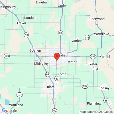 Map to  office in Visalia, CA
