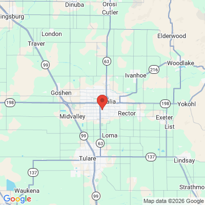 Map to  office in Visalia, CA