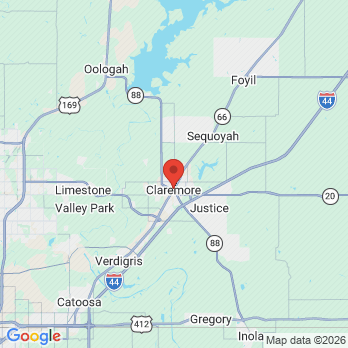 Map to Green Country School of Dental Assisting office in Claremore, OK