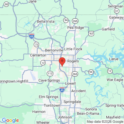 Map to  office in Rogers, AR