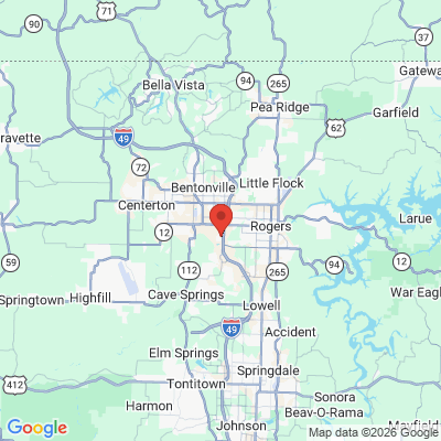 Map to  office in Rogers, AR