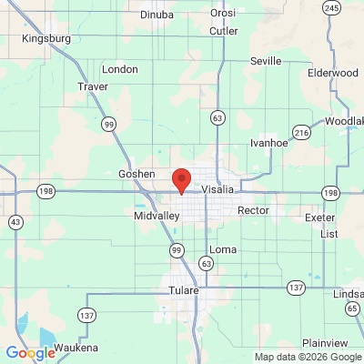 Map to  office in Visalia, CA