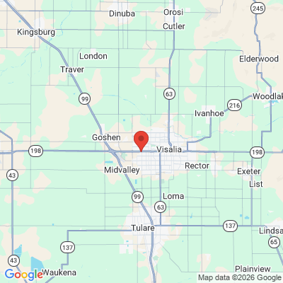 Map to  office in Visalia, CA