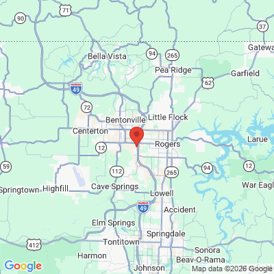 Map to  office in Rogers, AR