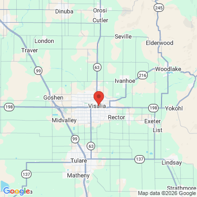 Map to  office in Visalia, CA