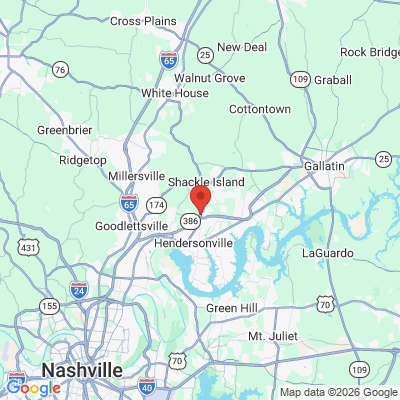 Map to  office in Hendersonville, TN