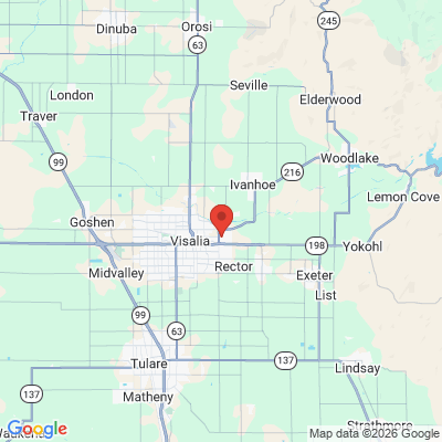 Map to  office in Visalia, CA
