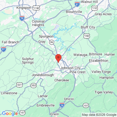 Map to  office in Johnson City, TN