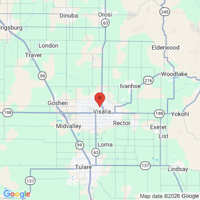 Map to  office in Visalia, CA