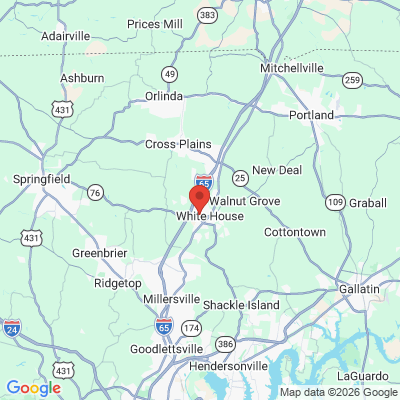 Map to  office in White House, TN