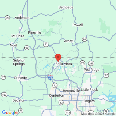 Map to  office in Bella Vista, AR