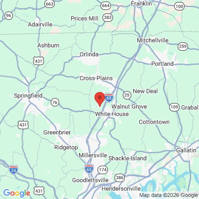 Map to  office in White House, TN
