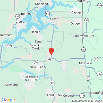 Map to  office in Jay, OK