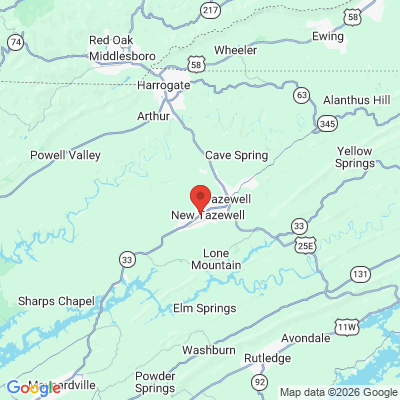 Map to  office in New Tazewell, TN