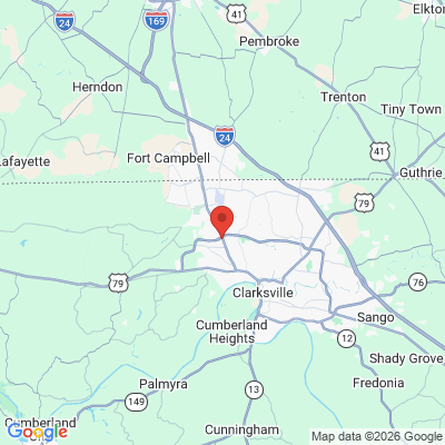 Map to  office in Clarksville, TN