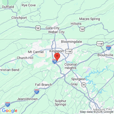 Map to  office in Kingsport, TN