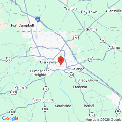 Map to  office in Clarksville, TN