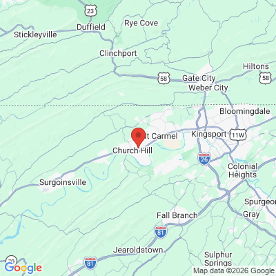 Map to  office in Church Hill, TN