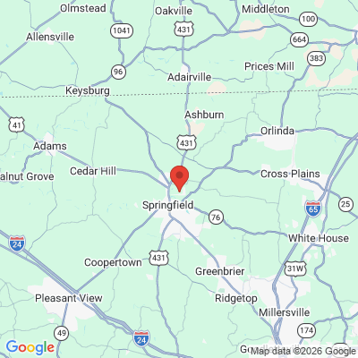 Map to  office in Springfield, TN