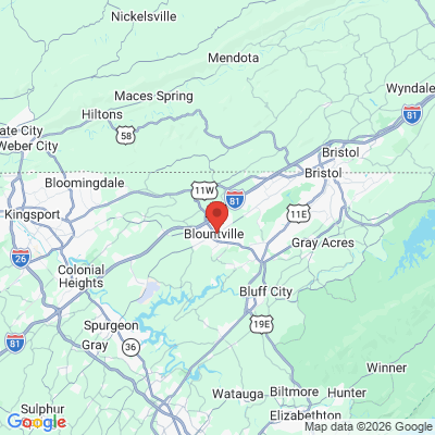 Map to  office in Blountville, TN