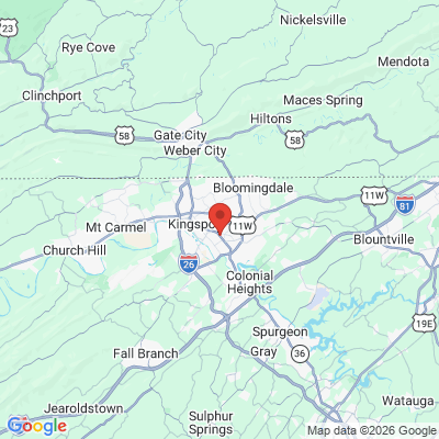 Map to  office in Kingsport, TN