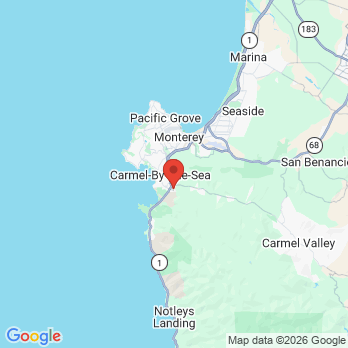 Map to Bradford A Carl DDS office in Carmel, CA